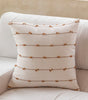 Coffee & Khaki Textured Stripe Pillow Covers – Square & Lumbar