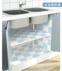 White Marble & Deep Blue Kitchen Stove Oil-Proof Peel and Stick Wallpaper – Waterproof, High Temperature Resistant Self-Adhesive Contact Paper