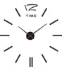 Large Black DIY Acrylic Wall Clock – 12 Designs, 36 or 48 Inch