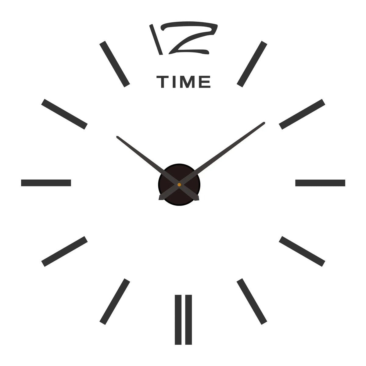 Large Black DIY Acrylic Wall Clock – 12 Designs, 36 or 48 Inch