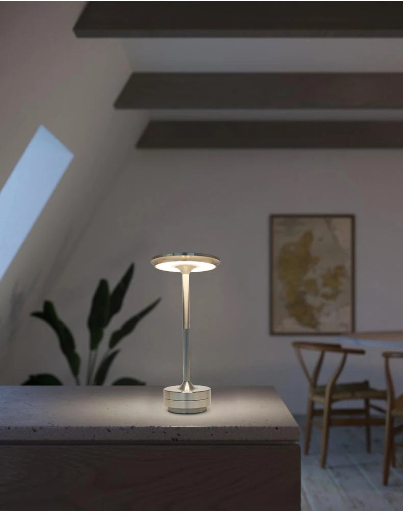 USB Rechargeable LED Table Lamp – Touch Control, 3 Color Modes, Stepless Dimming, Waterproof Bedside Desk Lamp