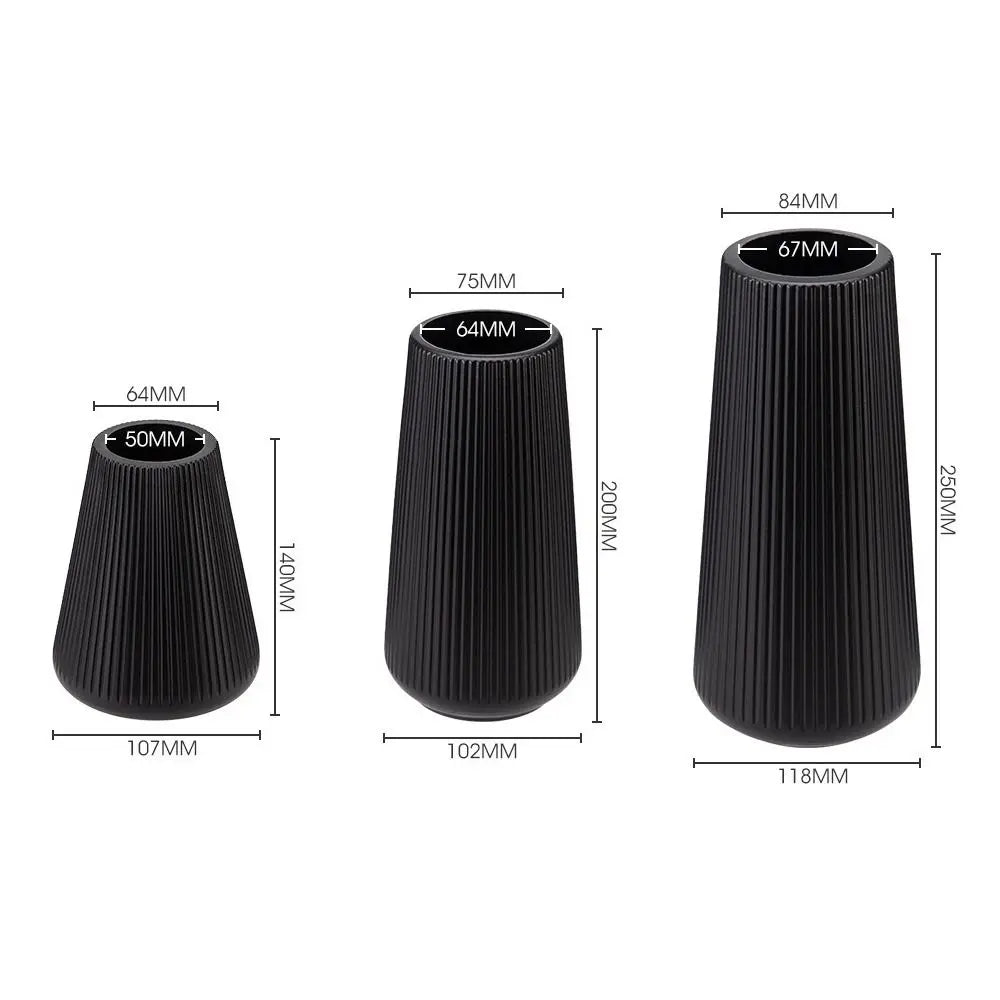 Modern Plastic Flower Vase Solid Color High-end Water Cultivation Vase Home Decoration Flower Arrangement Vase