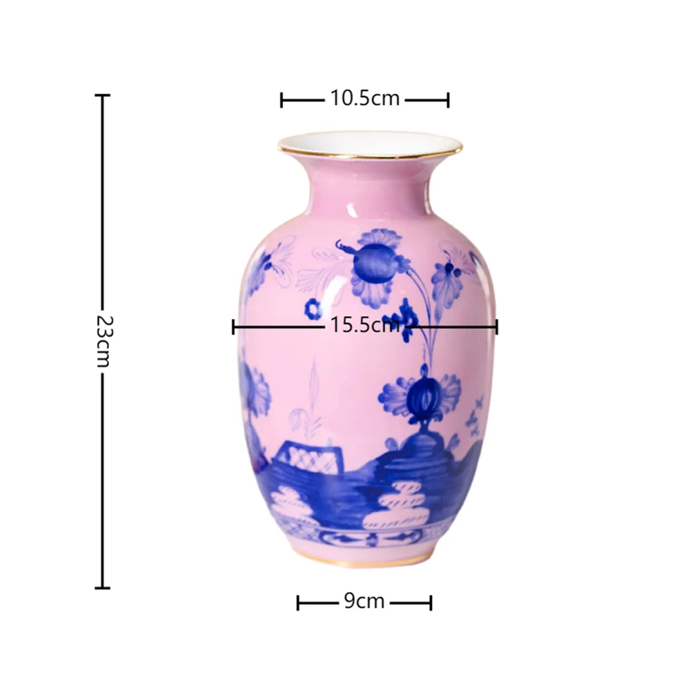 Hand-Painted Ceramic Flower Vase – 5 Color Designs