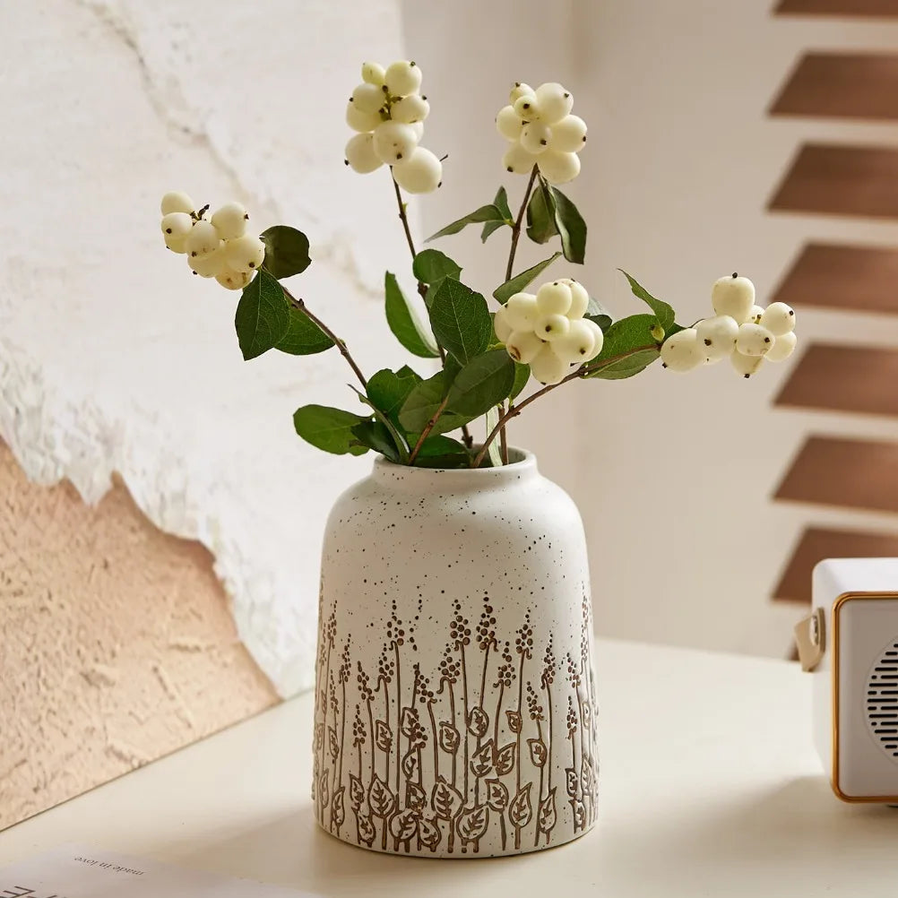 Countryside Ceramic Tabletop Vase – Lavender-Inspired, 3 Designs