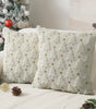 Embroidered Christmas Tree Pillow Covers – Plush Set of 2, 17.72 in
