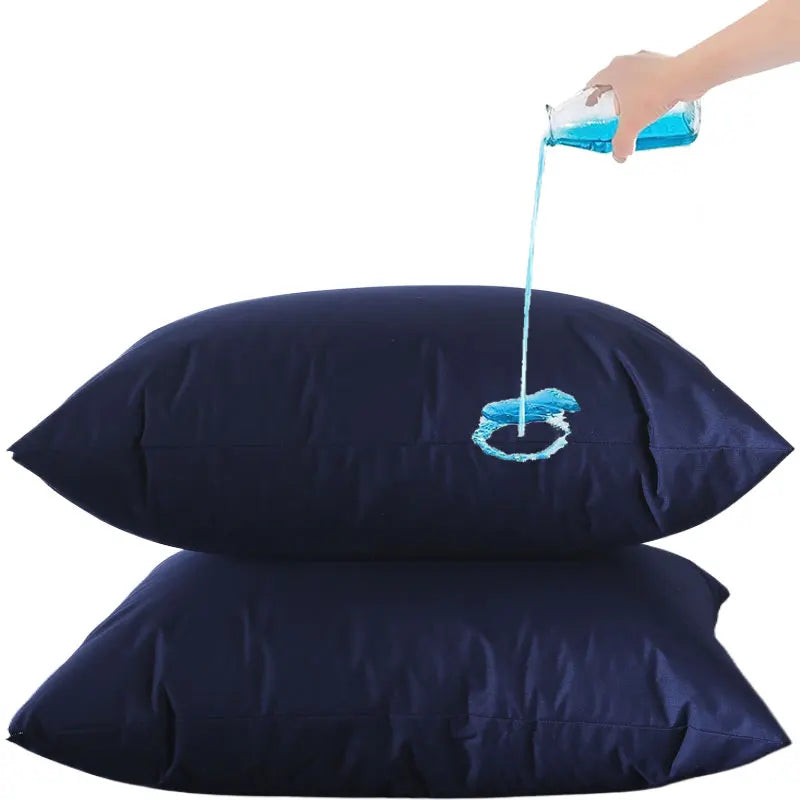 Waterproof Polyester Microfiber Zipper Pillow Protectors – 19.69 × 27.56 in (50 × 70 cm), Set of 2