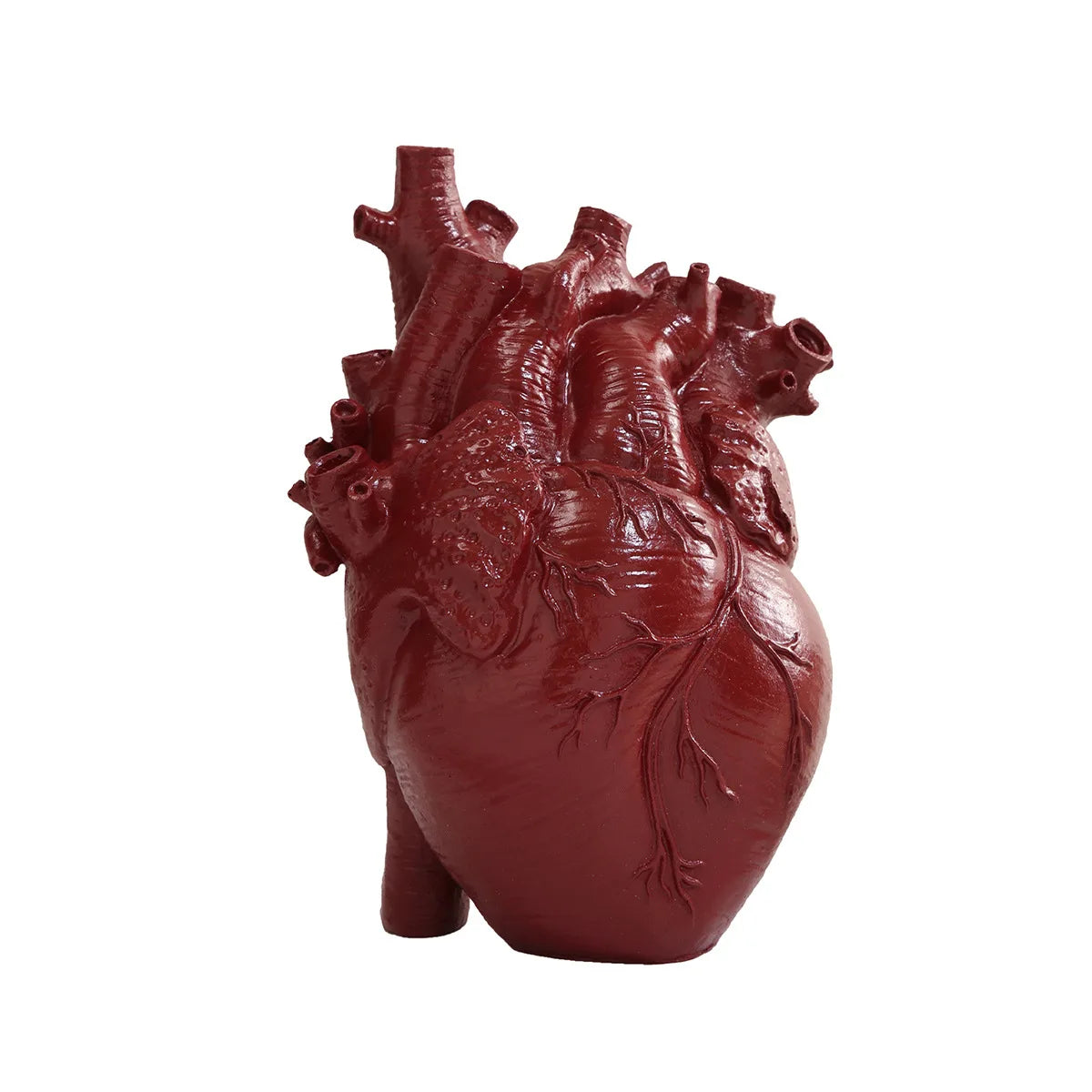 Modern Heart-Shaped Resin Flower Vase – 5 Colors, 16.5 cm