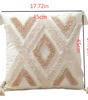 Bohemian Geometric Textured Throw Pillow Cover, 17.72 × 17.72 in, 10 Designs, Cover Only