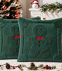 Gingerbread Christmas Pillow Covers – Plush Embroidered Set of 2, Four Designs