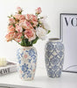 Retro Ceramic Vase – Light Luxury Tabletop Flower Vase for Living Room Decor