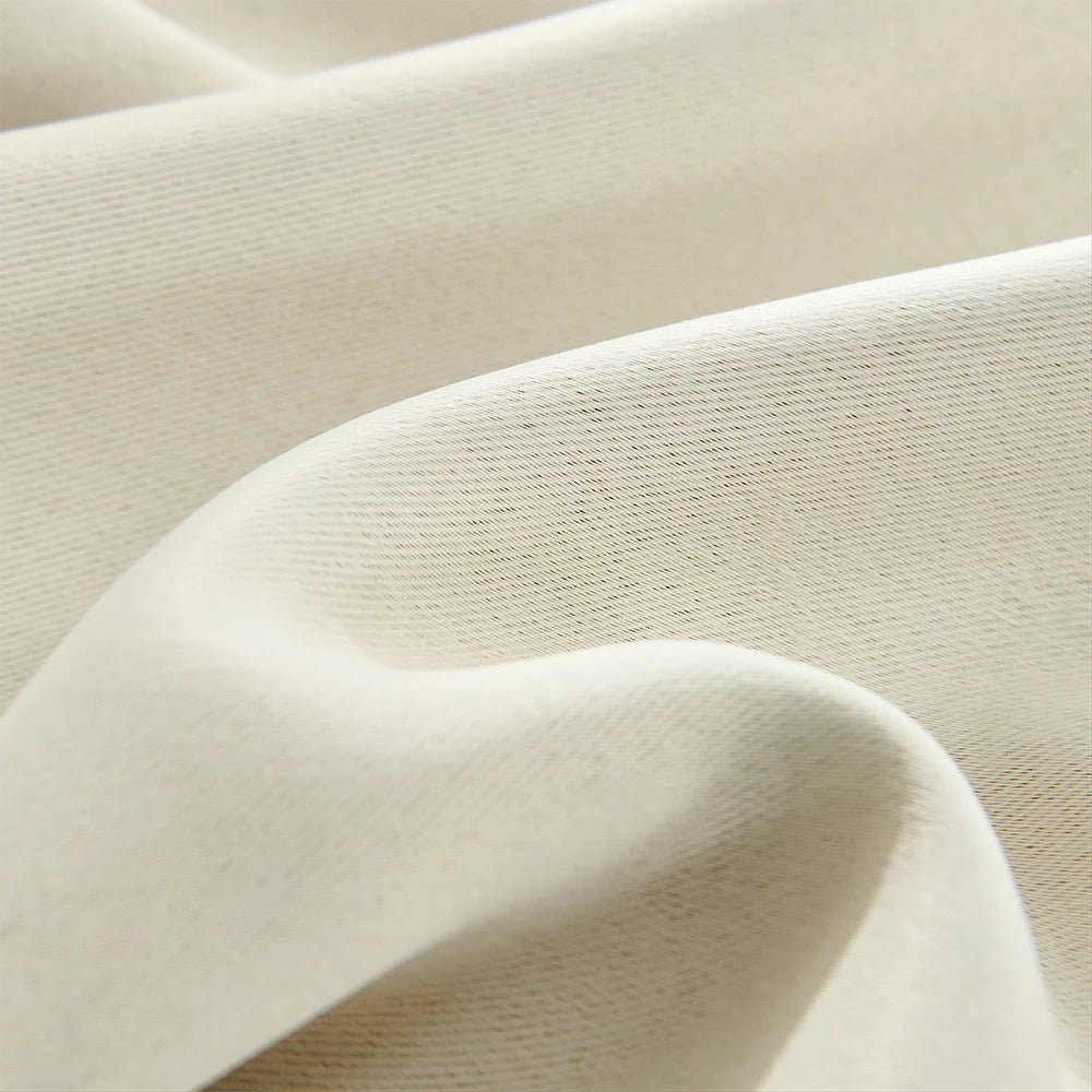 Beige 70%–90% Grommet Semi-Light Blocking Curtain Panel