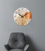 Geometric Tempered Glass Silent Wall Clock – Modern Quartz Decor, 12–16 Inch
