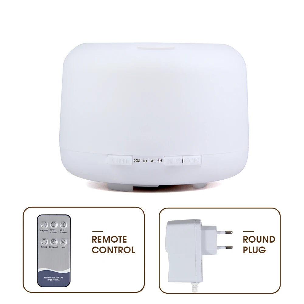 500ml Ultrasonic Essential Oil Diffuser with Remote and LED Lights