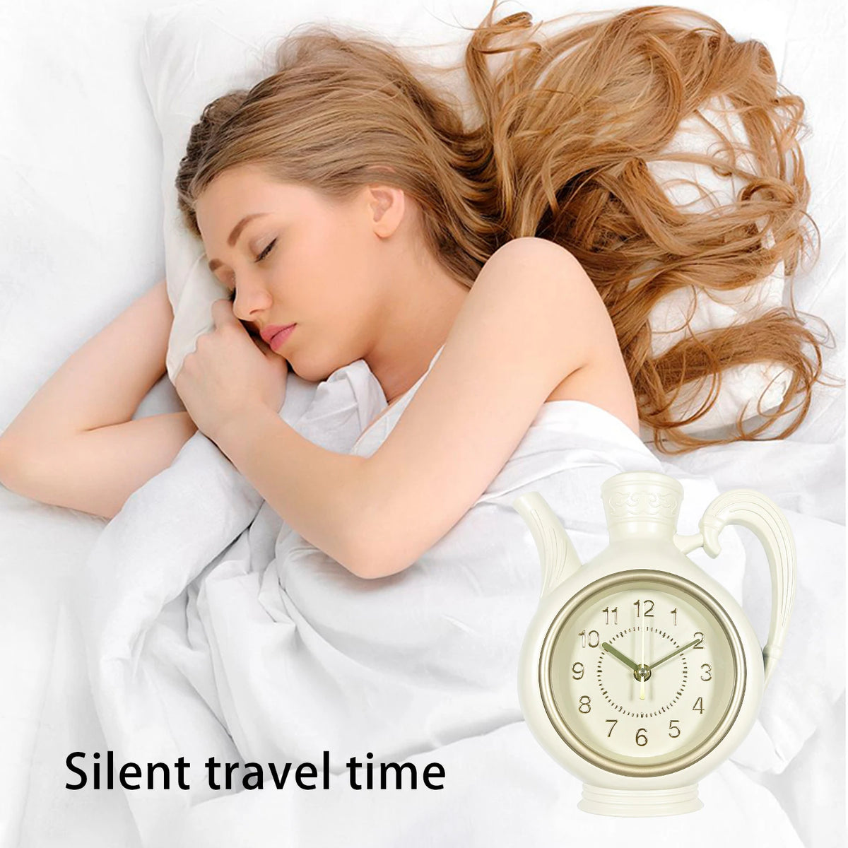 Teapot Wall Clock – 23 × 26 cm Quartz Kitchen Decor, Black or Brown