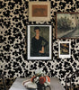 Retro Black & White Leaf Waterproof PVC Peel-and-Stick Wallpaper – Moisture- & Mould-Resistant for Walls, Cabinets & Furniture
