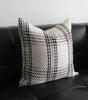 Light Gray Plaid Polyester/Cotton Pillow Cover – 17.72 × 17.72 in (45 × 45 cm)