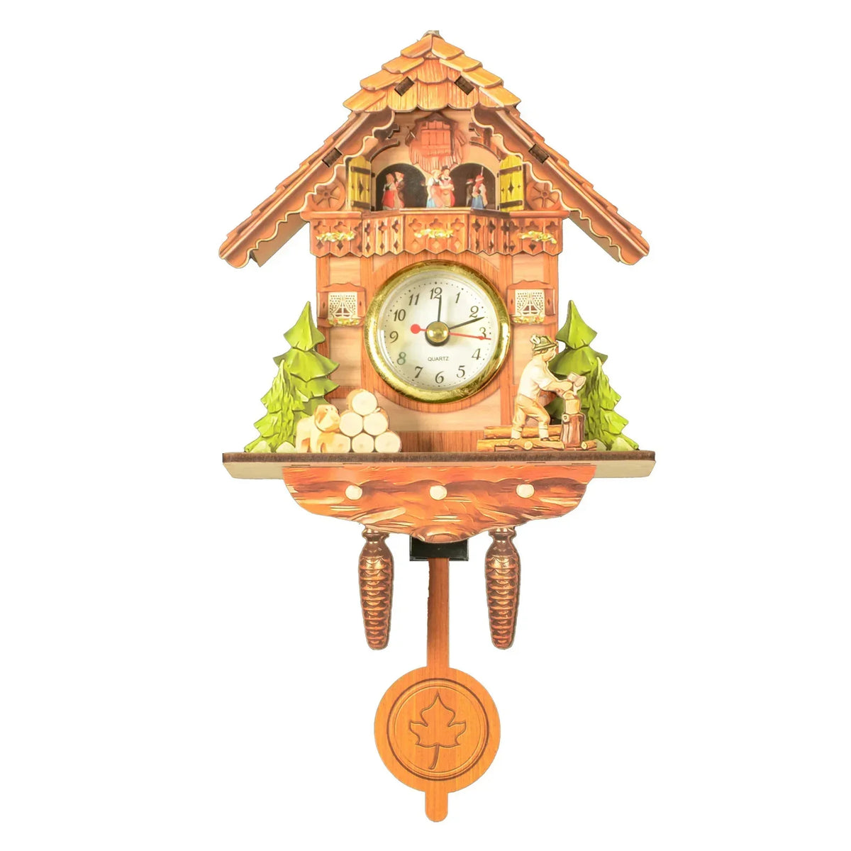 Decorative Birdhouse-Style Wall Clock – Non-Chiming Cuckoo-Inspired Hanging Decor