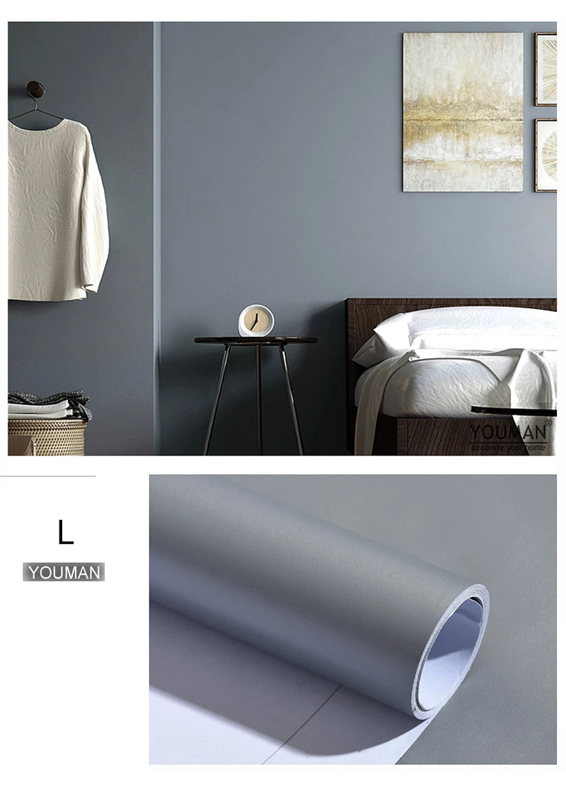 60 cm Wide Thickened Peel-and-Stick Wallpaper – Waterproof Removable PVC Vinyl for Walls, Wardrobes and Furniture