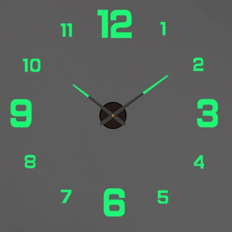 Luminous Acrylic DIY Wall Clock – 12 Designs, 36 or 48 Inch
