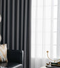 Dark Gray 200 GSM Double-Layer Semi-Light Blocking Curtain Panel – 3 Hanging Styles