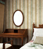 Vintage Retro Striped Waterproof Vinyl Traditional Wallpaper – Non-Self-Adhesive, Mould-Resistant & Fireproof