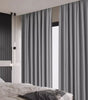 Light Gray Double-Layer Semi-Light Blocking Curtain Panel – 4 Hanging Styles