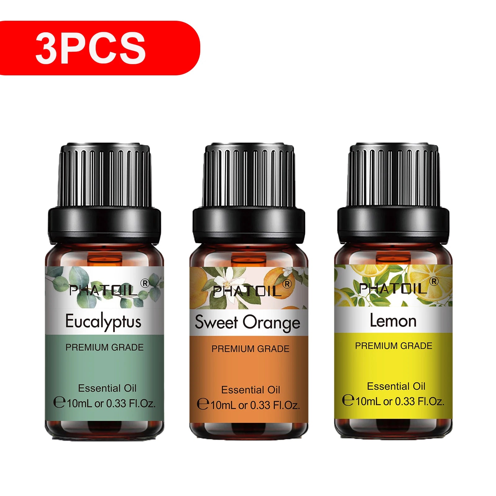 PHATOIL 2-Pack 10ml Pure Essential Oils for Diffusers