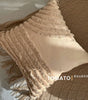 Bohemian Embroidered Tassel Polyester-Cotton Pillow Cover – Designs 1–8, 45 × 45 cm