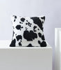 Plush Cow-Print Throw Pillow Cover, Double-Sided Polyester, Square or Lumbar, Cover Only