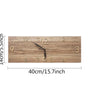 Rectangular Wooden Quartz Wall Clock – Raised Numerals, 15.75 × 5.51 in#