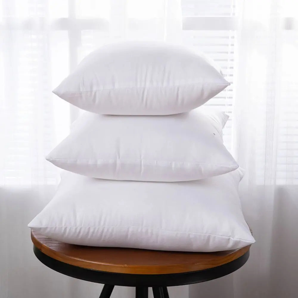 Soft White Square Throw Pillow Insert – PP Cotton Filling, 3 Sizes