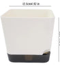 Square Self-Watering Plastic Plant Pot with Water Reservoir