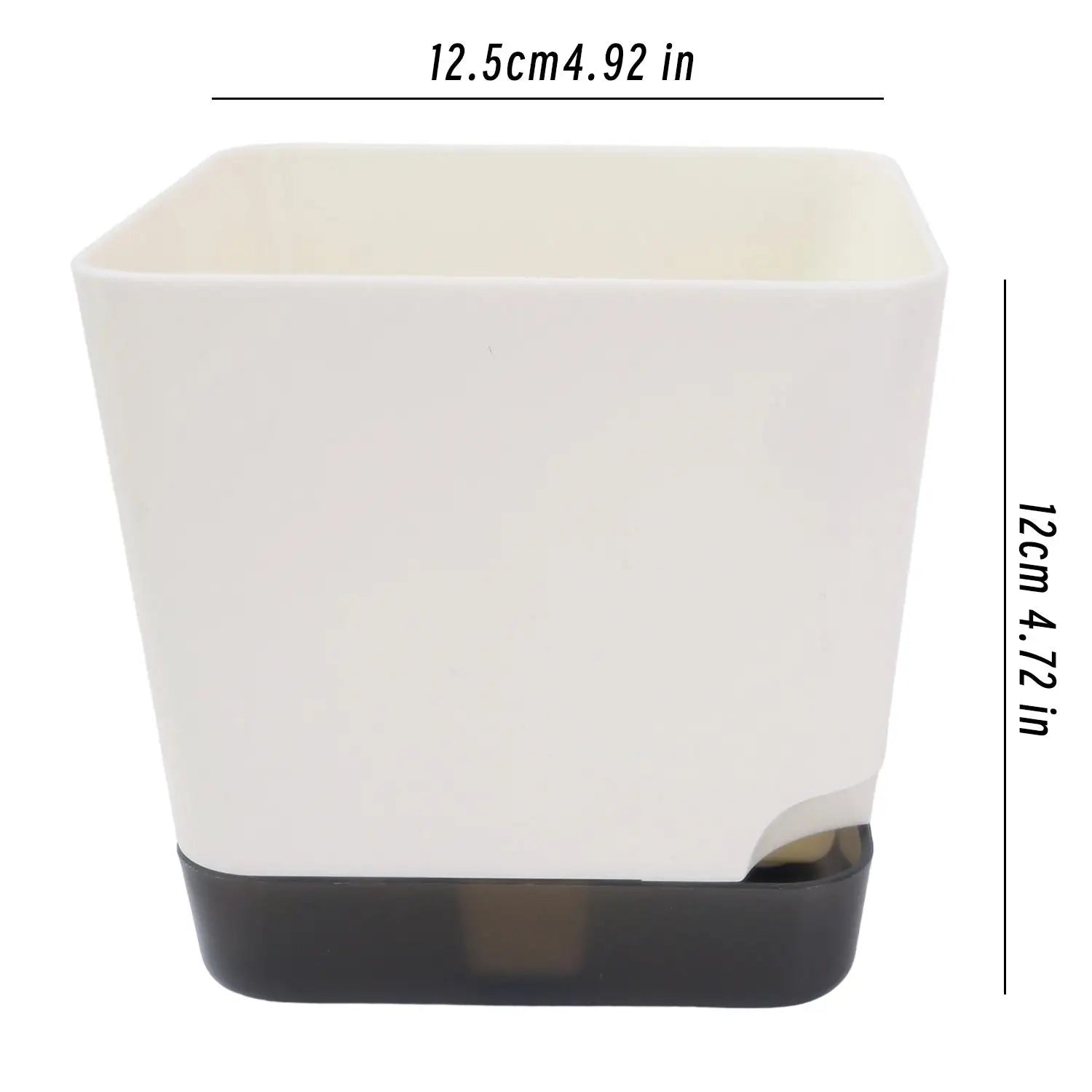 Square Self-Watering Plastic Plant Pot with Water Reservoir