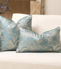 Blue Curved-Pattern Polyester Pillow Cover – 11.81 × 19.69 in or 15.75–19.69 in Square, 1 Piece