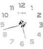 Silver Acrylic Mirror DIY Wall Clock – 11 Designs, 36 or 48 Inch