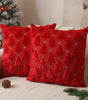 Embroidered Christmas Tree Pillow Covers – Plush Set of 2, 17.72 in