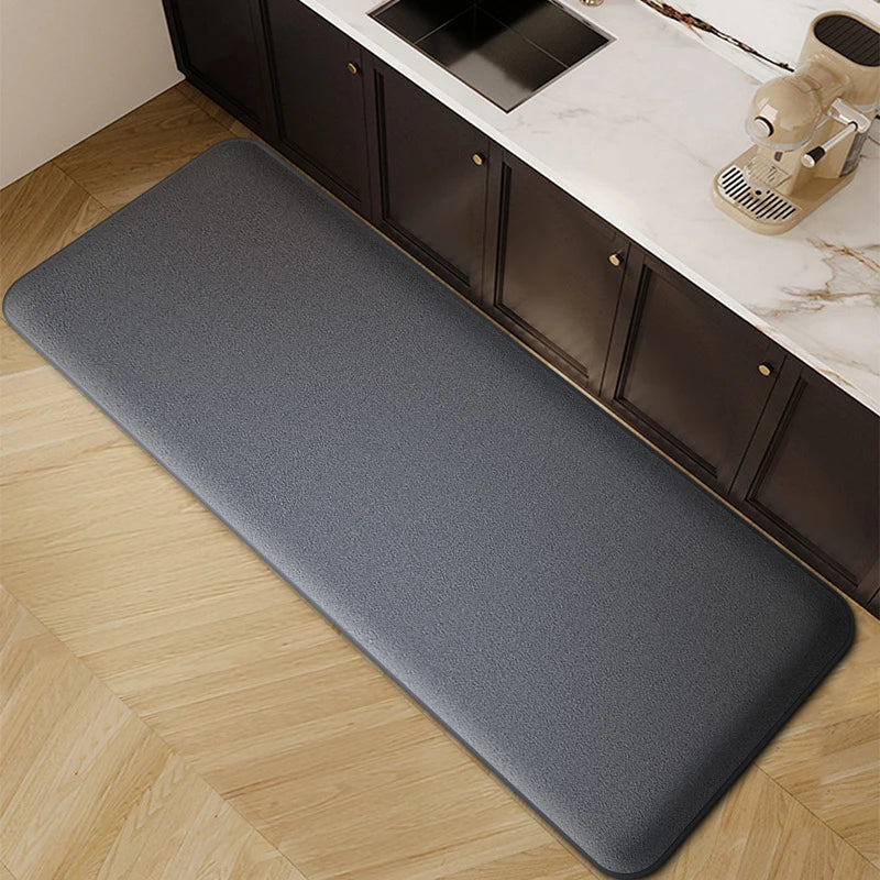 Long Thickened Water- & Oil-Absorbent Flannel Kitchen Mat – Non-Slip, Dirt-Resistant Floor Runner