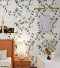 Floral Peel and Stick Wallpapers Green Self Adhesive Contact Paper Removable Waterproof Wallpaper For Bedroom Home Decoration