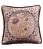 Floral Medallion Pillow Cover – Embroidered Bouquet, 18.90 in Square