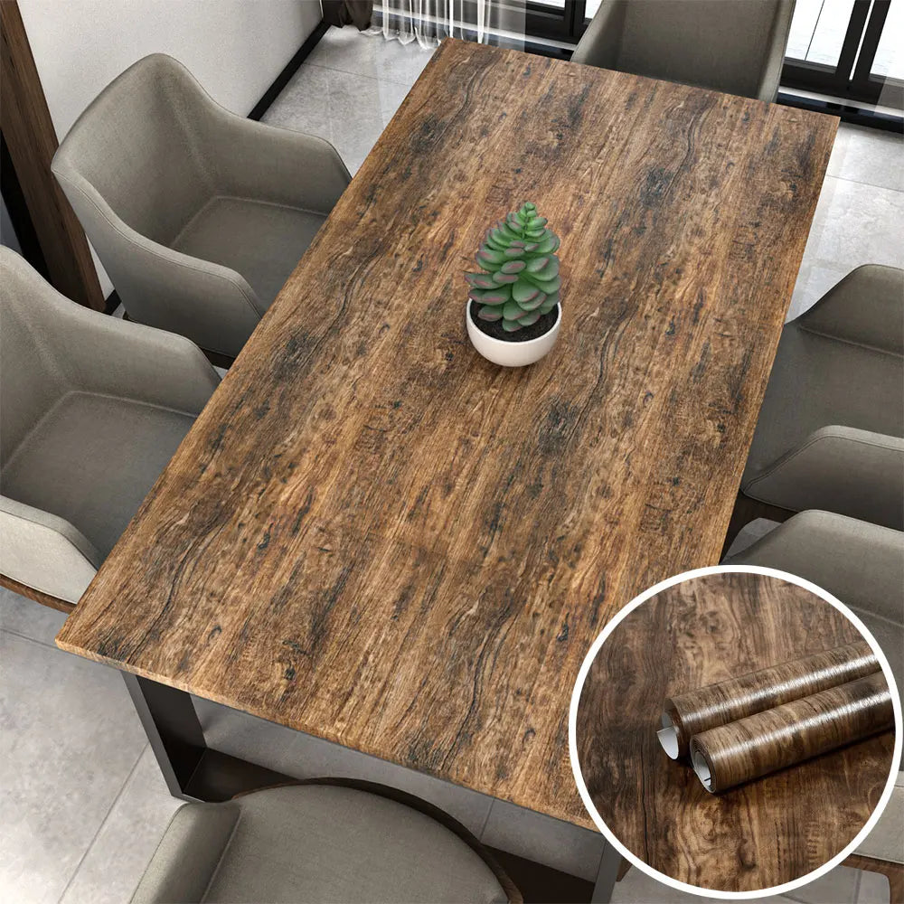 Wood Grain Peel and Stick Wallpaper | Waterproof Self-Adhesive Vinyl Wallpaper for Walls & Furniture