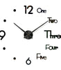 Large Black DIY Acrylic Wall Clock – 12 Designs, 36 or 48 Inch