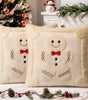 Gingerbread Christmas Pillow Covers – Plush Embroidered Set of 2, Four Designs