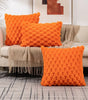 Woven Plush Throw Pillow Cover – Yellow, Orange & Khaki