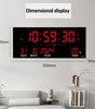 14-Inch Digital LED Wall Clock – Time, Date, Temperature & 8 Daily Alarms, Plug-In Display