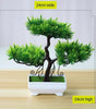Small Artificial Bonsai Potted Plant – Green Faux Tree Ornament for Home, Garden & Hotel Decor