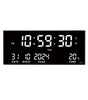 14-Inch Digital LED Wall Clock – Time, Date, Temperature & 8 Daily Alarms, Plug-In Display