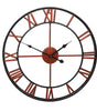 40 cm Nordic Metal Roman Numeral Wall Clock – Antique-Style Quartz Indoor/Outdoor Decor, 4 Finishes