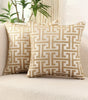 Geometric Jacquard Throw Pillow Cover with Hidden Zipper – 17.72 × 17.72 in (45 × 45 cm), Cover Only
