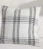 White Fine-Plaid Polyester/Cotton Pillow Cover – 17.72 × 17.72 in (45 × 45 cm)