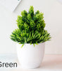 Small Artificial Bonsai Potted Plant – Green Faux Tree Ornament for Home, Garden & Hotel Decor